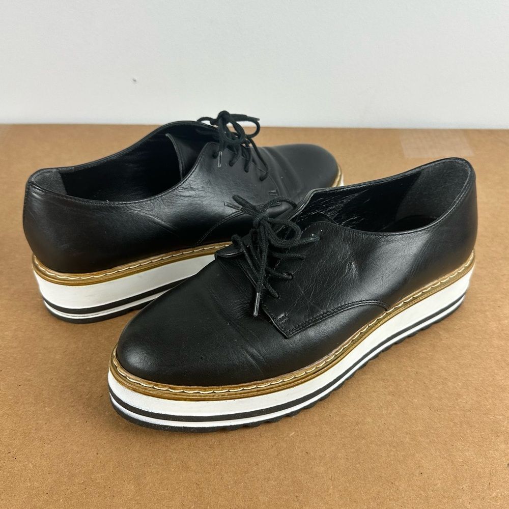 Summit by White Mountain platform leather oxford shoes sz 38